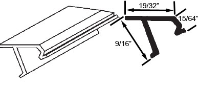 STB Snap-In-Vinyl Glazing Bead, 5-Line, White, 72&quot; Sections, Pack of 20 | 90010613W