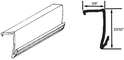 STB Snap-In-Vinyl Glazing Bead, J Shape, White, 72&quot; Sections, Pack of 20 | 90016067