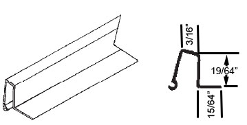 STB Snap-In-Vinyl Glazing Bead, Misc. Shape, White, 72&quot; Sections, Pack of 20 | 90016343W