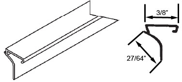 STB Snap-In-Vinyl Glazing Bead, 5-Line, White, 72&quot; Sections, Pack of 20 | 90017038W