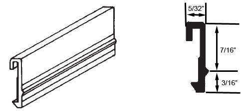 STB Snap-In-Vinyl Glazing Bead, J Shape, Brown, 72&quot; Sections, Pack of 20 | 90017499BR