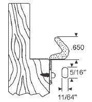 Brown Nail-Up Foam Door Seal - 70ft | 90018139BX