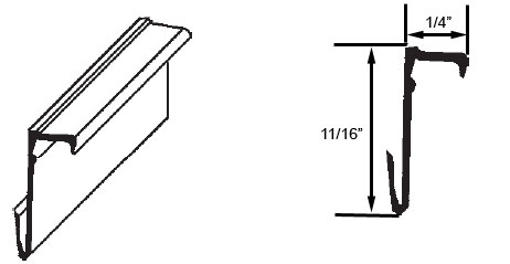 STB Snap-In-Vinyl Glazing Bead, J Shape, White, 72&quot; Sections, Pack of 20 | 90018453W