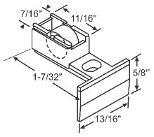 25/64&quot; Nylon Window Roller Assembly - Package | 900-9008  | 9009008