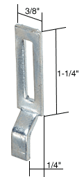 C.R. Laurence CRL Sliding Screen Door Latch Strike, 1/4&quot; Grip, 3/8&quot; Wide | A148