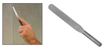 C.R. Laurence CRL 6-3/4 x 5-8&quot; All Stainless Steel Spatula | AB9583