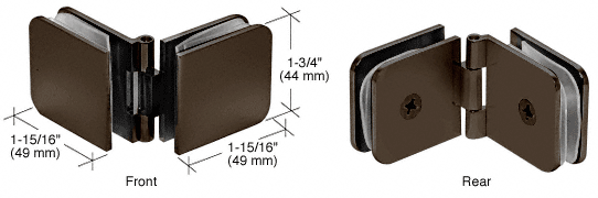 CRL Oil Rubbed Bronze Adjustable Glass-to-Glass Clamp | ADJ1800RB