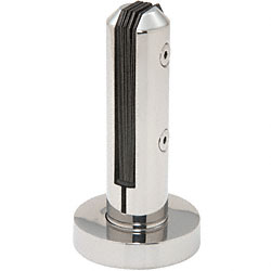 C.R. Laurence CRL Polished Stainless Low Profile Round One-Piece Surface Mount Frameless Windscreen Clamp | AFWC4SPS