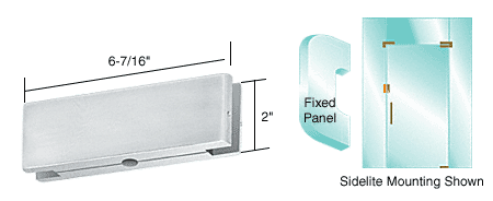 C.R. Laurence CRL Aluminum Finish AMR Series Sidelite or Glass Door Mounted Keeper | AMR206A