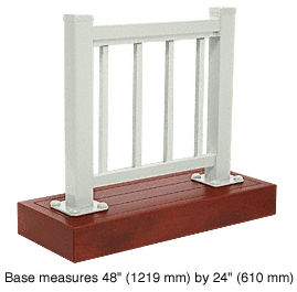 C.R. Laurence CRL Agate Gray 100 Series Aluminum Picket Railing System Large Showroom Display | ARS1PLAGY