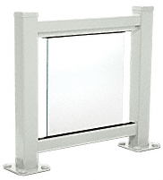 C.R. Laurence CRL Agate Gray 100 Series Aluminum Glass Railing System Small Showroom Display- No Base | ARS1SNAGY