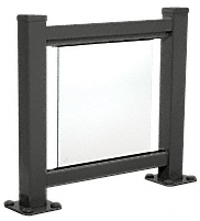 C.R. Laurence CRL Matte Black 100 Series Aluminum Glass Railing System Small Showroom Display- No Base | ARS1SNBL