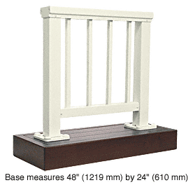 C.R. Laurence CRL Oyster White 200 Series Aluminum Picket Railing System Large Showroom Display | ARS2PL0W