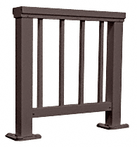 C.R. Laurence CRL Matte Bronze 200 Series Aluminum Picket Railing System Small Showroom Display- No Base | ARS2PSNBRZ