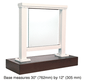 C.R. Laurence CRL Sky White 200 Series Aluminum Glass Railing System Small Showroom Display | ARS2S