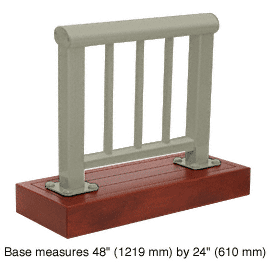 C.R. Laurence CRL Beige Gray 350 Series Aluminum Picket Railing System Large Showroom Display | ARS35PLBGY