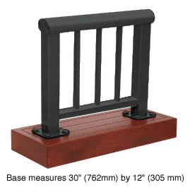 C.R. Laurence CRL Matte Black 350 Series Aluminum Picket Railing System Small Showroom Display | ARS35PSBL