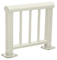 C.R. Laurence CRL Oyster White 350 Series Aluminum Picket Railing System Small Showroom Display- No Base | ARS35PSN0W