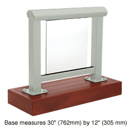 C.R. Laurence CRL Agate Gray 350 Series Aluminum Glass Railing System Small Showroom Display | ARS35SAGY