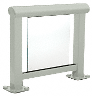 C.R. Laurence CRL Agate Gray 350 Series Aluminum Glass Railing System Small Showroom Display- No Base | ARS35SNAGY