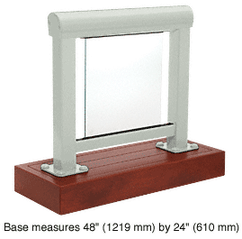 C.R. Laurence CRL Agate Gray 300 Series Aluminum Glass Railing System Large Showroom Display | ARS3LAGY