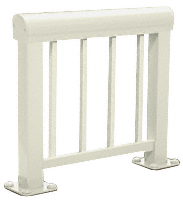 C.R. Laurence CRL Oyster White 300 Series Aluminum Picket Railing System Large Showroom Display- No Base | ARS3PLN0W