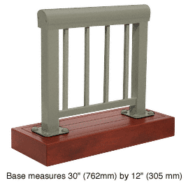 C.R. Laurence CRL Beige Gray 300 Series Aluminum Picket Railing System Small Showroom Display | ARS3PSBGY
