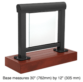 C.R. Laurence CRL Matte Black 300 Series Aluminum Glass Railing System Small Showroom Display | ARS3SBL