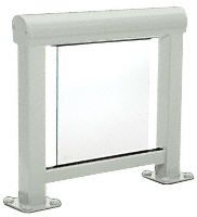 C.R. Laurence CRL Agate Gray 300 Series Aluminum Glass Railing System Small Showroom Display- No Base | ARS3SNAGY