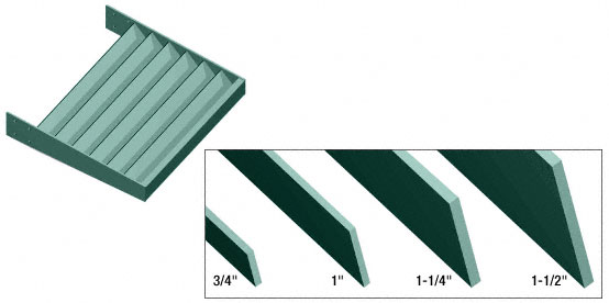C.R. Laurence CRL Kynar Painted 1&quot; x 1/8&quot; Flat Bar Blade Extrusion - 146&quot; | AXF1X18KN