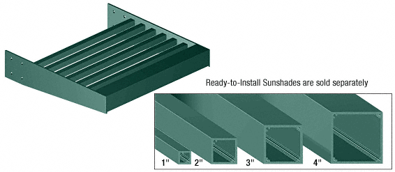 C.R. Laurence CRL Kynar Painted 4&quot; x 4&quot; Square Tube Blade - 146&quot; | AXS4KN
