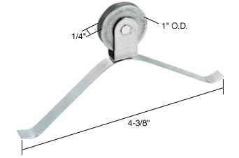 C.R. Laurence CRL Sliding Screen Door Spring Tension Roller 1&quot; Steel Wheel - Package | B502