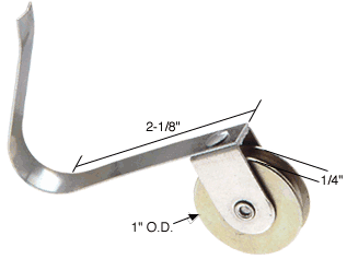 C.R. Laurence CRL Sliding Screen Door Spring Tension Roller 1&quot; Steel B.B. Wheel - Package | B505