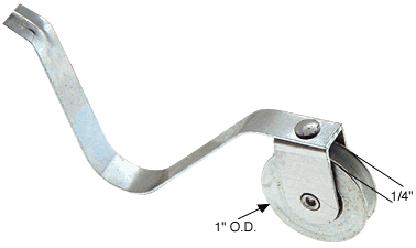 C.R. Laurence CRL Sliding Screen Door Spring Tension Roller 1&quot; Steel B.B. Wheel - Package | B510