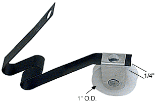 C.R. Laurence CRL 1&quot; Center Groove Nylon Wheel Sliding Screen Door Spring Tension Roller - Package | B512