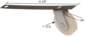 C.R. Laurence CRL Sliding Screen Door Spring Tension Roller 1&quot; Nylon Wheel - Package | B525