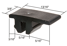 C.R. Laurence CRL Sliding Screen Door 13/16&quot; X 3/8&quot; Nylon Top Guide | B562