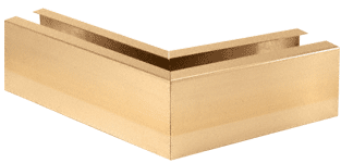 C.R. Laurence CRL Polished Brass 12&quot; 135&amp;#186; Mitered Corner Cladding for B5L Series Low Profile Base Shoe | B5L135PB