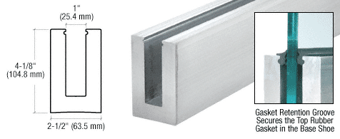 C.R. Laurence CRL Custom B5S Series Standard Square Aluminum Base Shoe | B5S10C