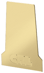 C.R. Laurence CRL Polished Brass End Cap for B5T Series Tapered Base Shoe | B5TECPB