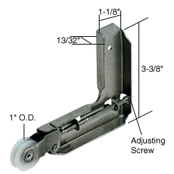 C.R. Laurence CRL Sliding Screen Door Aluminum Corner Insert 1&quot; Nylon Roller for Jim Walters Doors - Bulk | B604B