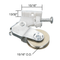 C.R. Laurence CRL Sliding Screen Door Bottom Roller 15/16&quot; Steel B.B. Wheel for Metal Industries - Package | B682