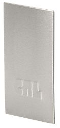 C.R. Laurence CRL Brushed Stainless End Cap for B7S Series Heavy-Duty Square Base Shoe | B7SECBS