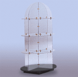 C.R. Laurence CRL Tempered Glass Rotating Display with Black Base | BB1101BL