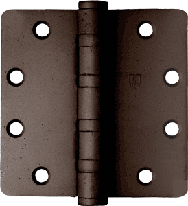 C.R. Laurence CRL Bronze Non-Removable Pin Heavy Weight 1/4&quot; Radius Ball Bearing Template Butt Hinge | BB65NRPBRZ