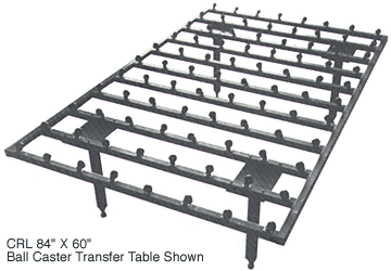 C.R. Laurence CRL 84&quot; x 120&quot; Ball Caster Transfer Table | BCT84X120