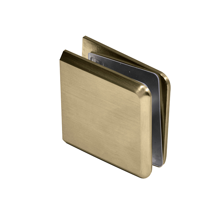 CRL Brushed Bronze Beveled Hole-in-Glass Style Wall Mount Heavy-Duty Glass Clamp
 | BCU4BBRZ