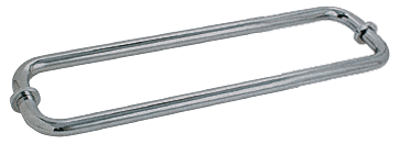 CRL Brushed Nickel 12&quot; BM Series Back-to-Back Tubular Towel Bars With Metal Washers
 | BM12X12BN