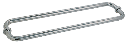 CRL Polished Nickel 18&quot; BM Series Back-to-Back Tubular Towel Bars with Metal Washers
 | BM18X18PN