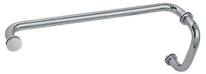 CRL Polished Nickel 6&quot; Pull Handle and 18&quot; Towel Bar BM Series Combination With Metal Washers
 | BM6X18PN